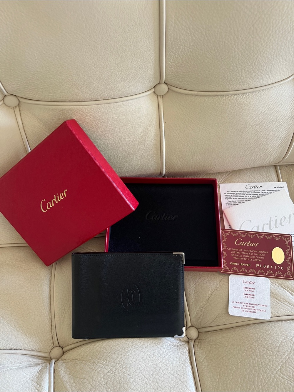 Cartier Black Leather